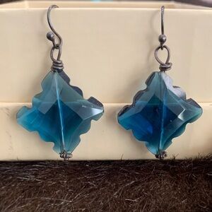 Elegant Blue Crystal Earrings